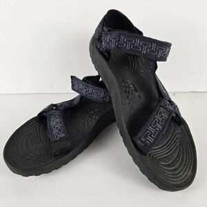 Teva Mens Hiking Sandals Greek Key Navy Blue Velcro Closure Sandals Size 9
